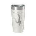 thumbnail image 1 of Castle Rock Lake Map Tumbler Travel Mug Insulated Laser Engraved Coffee Cup Wisconsin 20 oz White, 1 of 1