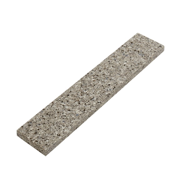 Castle Rock Quartz Sidesplash, Polished, Uniform & Smooth Gray Surface, 21 x 4 x 0.75 Inches, Wall Protection for Bathroom Vanity