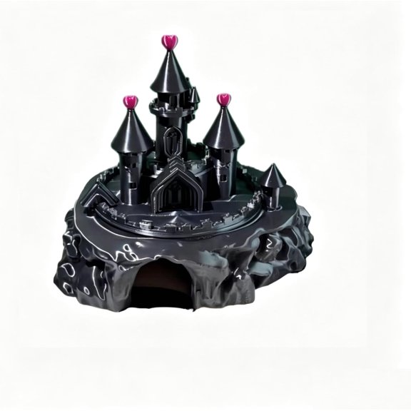 Castle Shape Reptile Hideout Cave, Hiding Shelter for Lizards Snakes, Terrarium Tank Decor Accessory