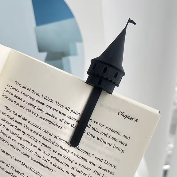 Castle Spire Bookmark for Book Lovers, Metal Book Accessory and Decorative Gift for Readers, Fantasy Bookmark for Bookshelf Decor and Reading Nook