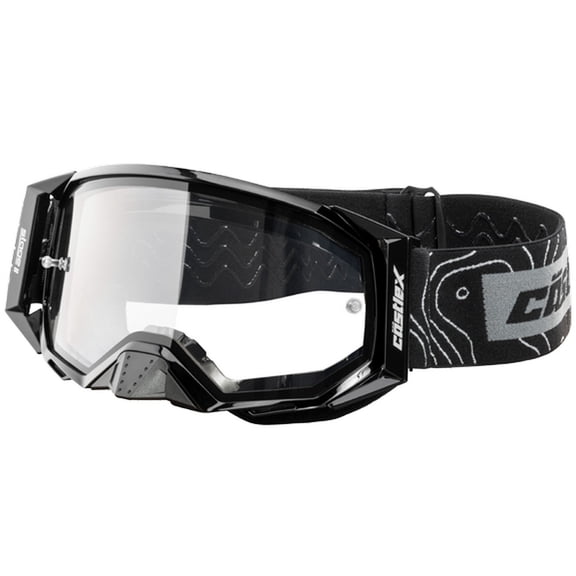 Castle Stage II OTG MX Offroad Goggles Black w/Clear Lens