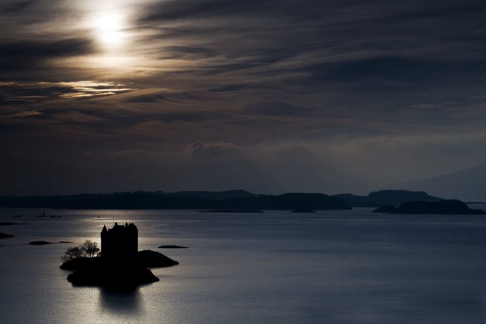 Castle Stalker Scotland Canvas Art - John Short Design Pics (34 x 22)