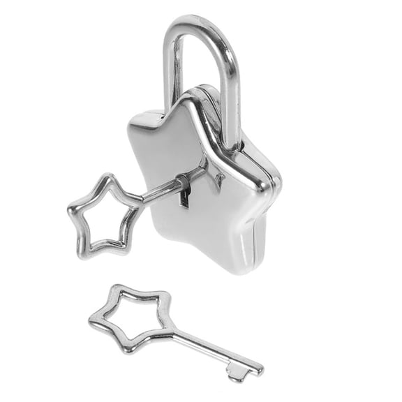 Castle Star Shape Vintage Padlock Small Love Lock Mini Lock With 2 Pcs Star Key Decorative Lock Buckle Hardware Luggage Accessor
