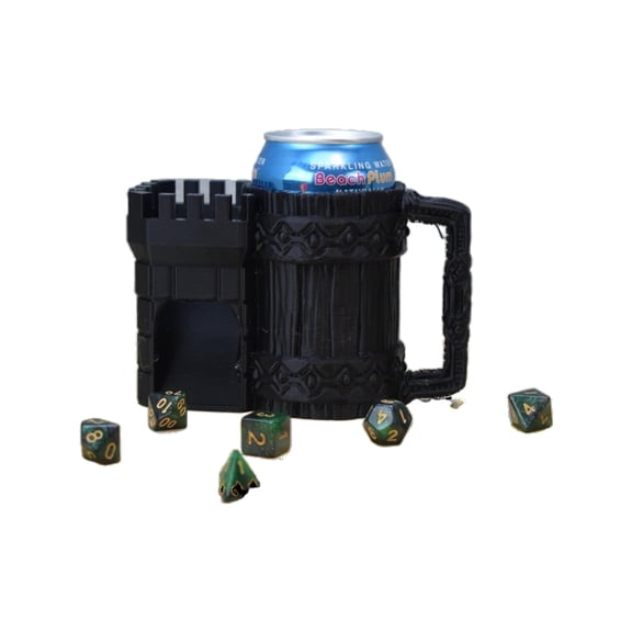 Generic Dungeons and Dragons Dice Tower with Can Cozy and Storage, Pink, 1 Count