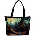 thumbnail image 1 of Castle Stylish Canvas Leather Mix Handbag for Women | Twill Sponge Jeanette Material | 30x10.5x39cm Size | Fashionable Tote Bag for Everyday Use, 1 of 5
