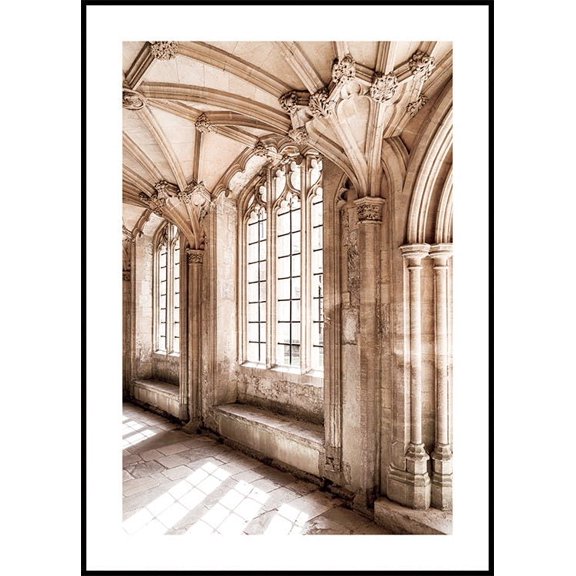 Castle Sunlight Poster Wall Art, Modern Wall Decor For Living Room Bedroom, 8x12 UNFRAMED