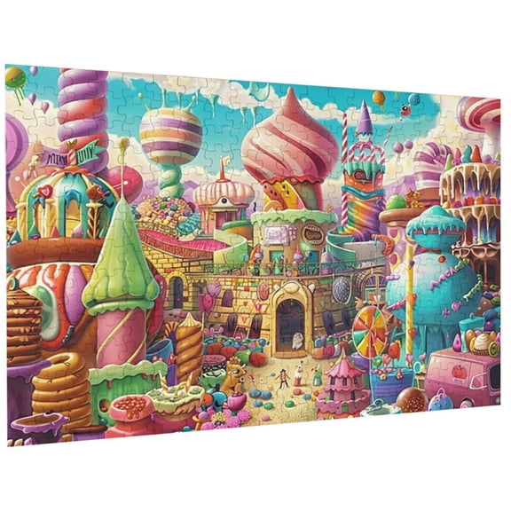 Castle Sweet Street 100 Piece Puzzle Unique Design Ideals Gift for Puzzle