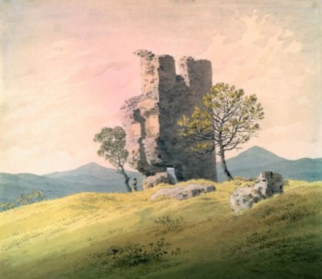 The Castle in Teplitz Caspar David Friedrich (1774-1840 German) Pushkin Museum of Fine Arts Moscow Russia Canvas Art - Caspar David Friedrich (18 x 24)