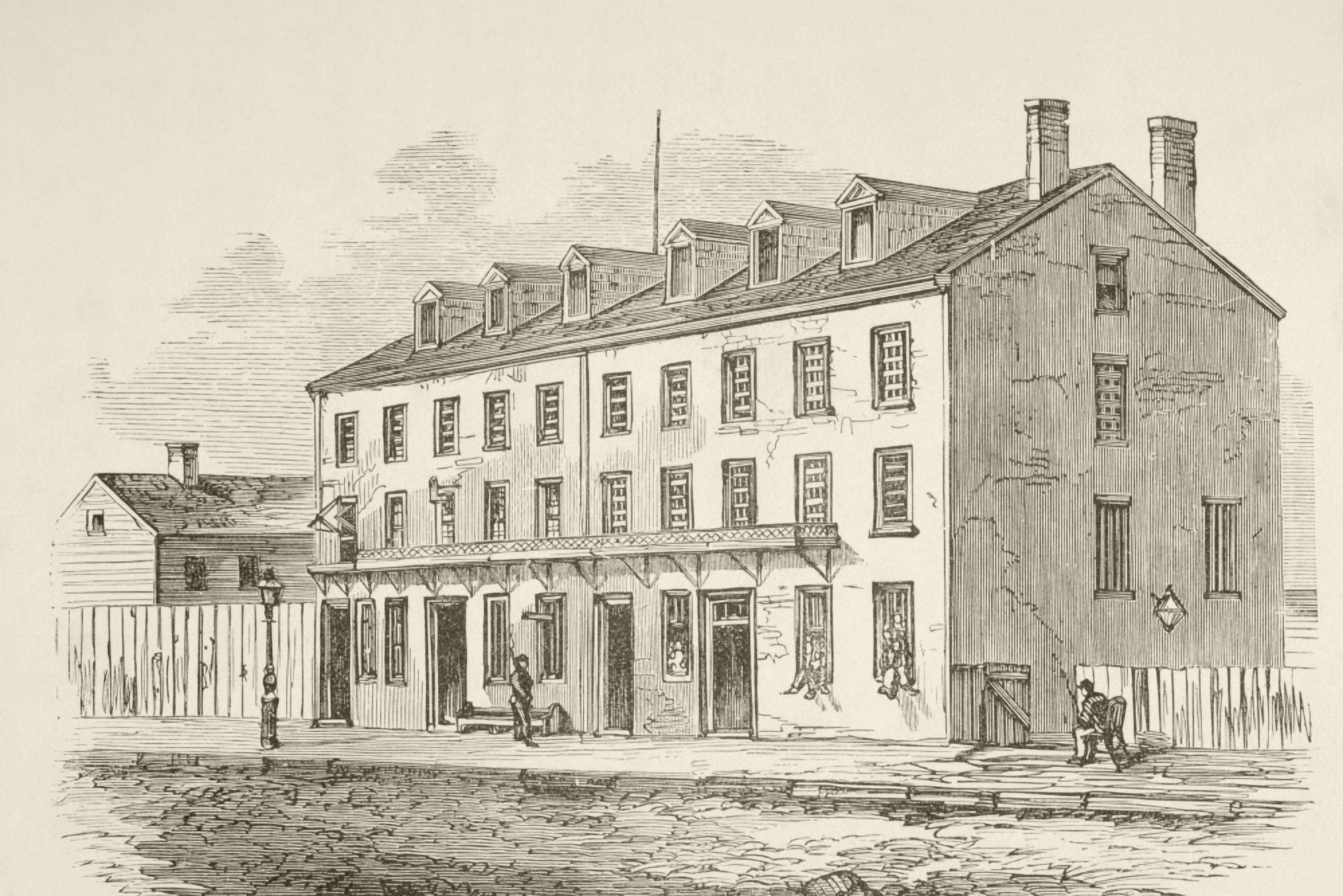 Castle Thunder Richmond Virginia Converted Tobacco Warehouse Used As A Prison During American Civil War From A 19Th Century Illustration Canvas Art - Ken Welsh Design Pics (17 x 11)