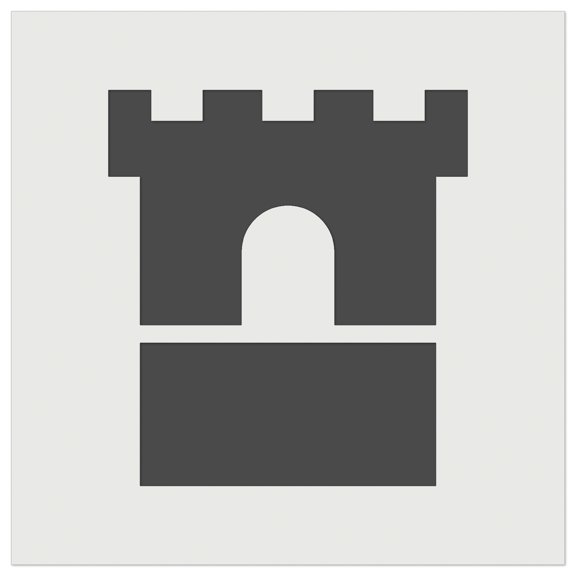 Castle Turret Tower Solid DIY Cookie Wall Craft Stencil - 4.5 Inch