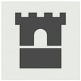 thumbnail image 1 of Castle Turret Tower Solid DIY Cookie Wall Craft Stencil - 5.5 Inch, 1 of 5