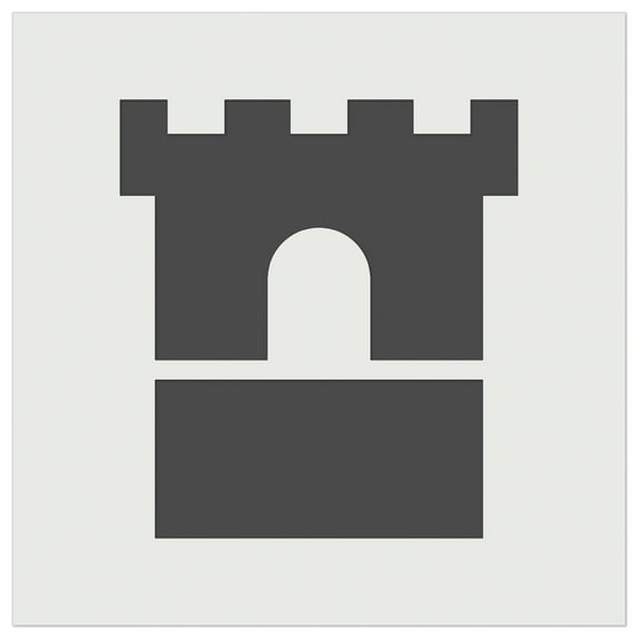 Castle Turret Tower Solid DIY Cookie Wall Craft Stencil - 5.5 Inch