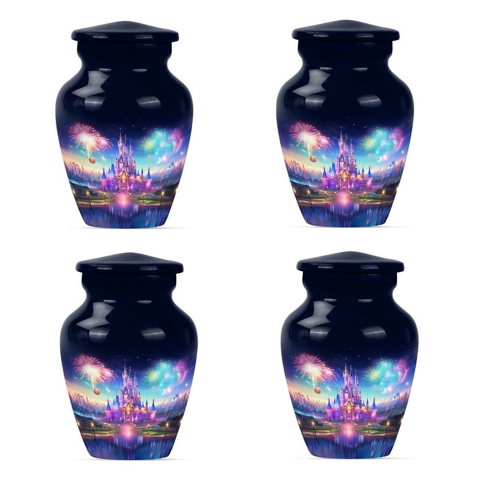 Castle Urn, Urns for Human Ashes Adult Man Small, Keepsake Urns for Human Ashes, Adult Urns for Human Ashes Women, Urn for Ashes Adult male, Urn for Ashes Adult Male (Size - 3inch, 4 Pcs)