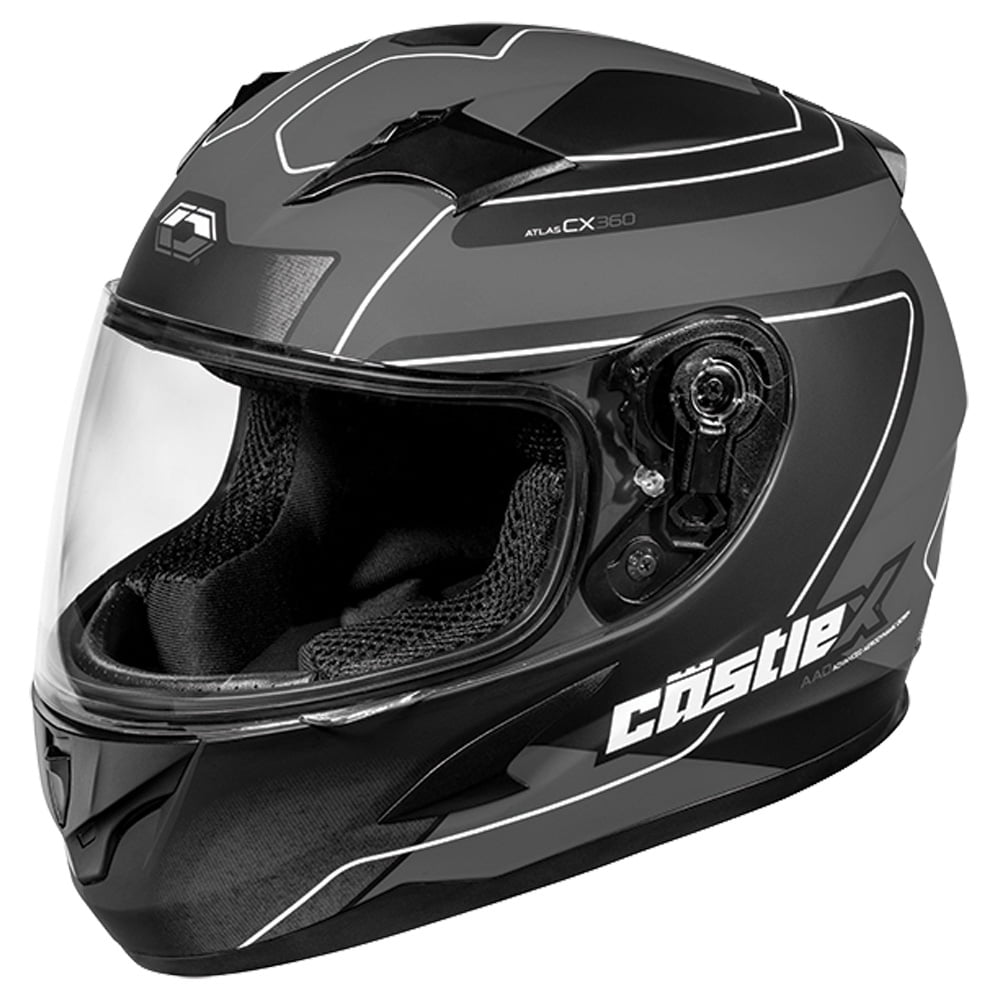 Castle X, 35-9178, Youth Full Face Helmet - Single Lens - DOT Approved - CX360 - Matte Charcoal/Black - X-Large
