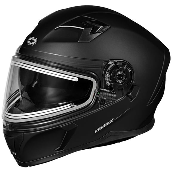 Castle X, 36-24076, Adult Full Face Helmet - Heated Shield - DOT Approved - CX390 - SOLID - Matte Black, Large