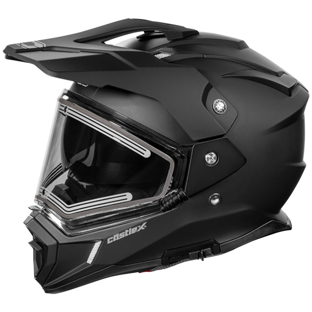 Castle X, 3628081, Adult Dual Sport Snowmobile Helmet Heated Shield