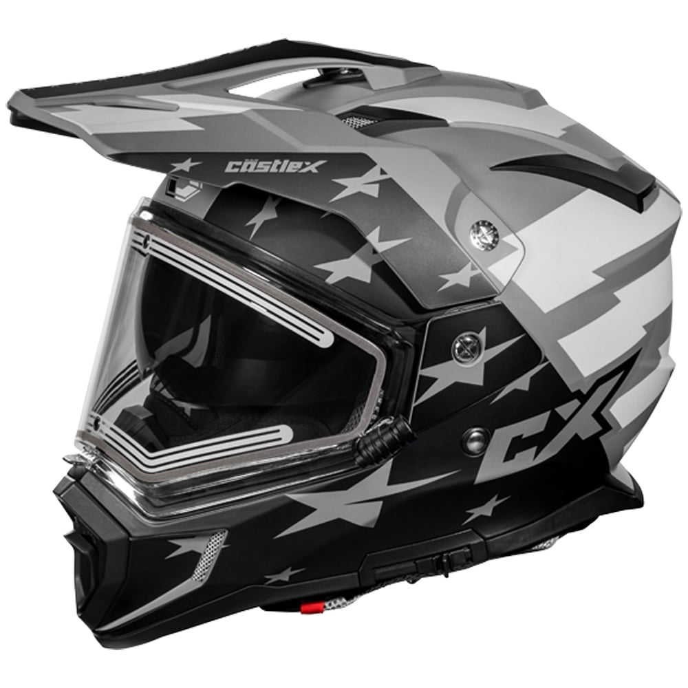 Castle X, 36-28276, Adult Dual Sport Snowmobile Helmet - Heated Shield ...