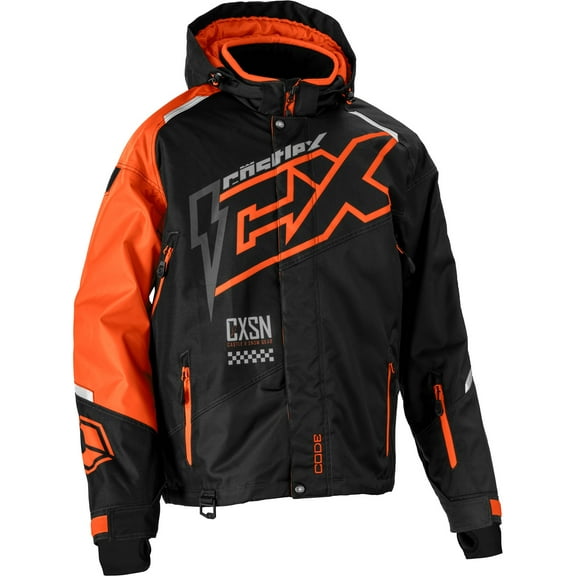 Castle X Code G5 Mens Snow Jacket Black/Orange MD