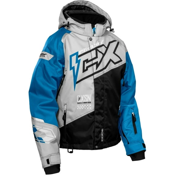 Castle X Code G5 Womens Snow Jacket Silver/Process Blue LG