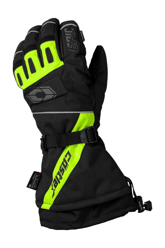 X Epic Plus Mens Snow Gloves Black/Hi-Vis SM