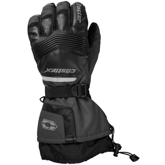 Castle X Factor Mens Snowmobile Gloves Dark Gray MD