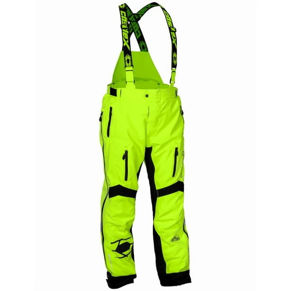 Castle X, 73-2939, Men's Flex Snowmobile Bibs Winter Snow - Hi-Vis, 2X-Large
