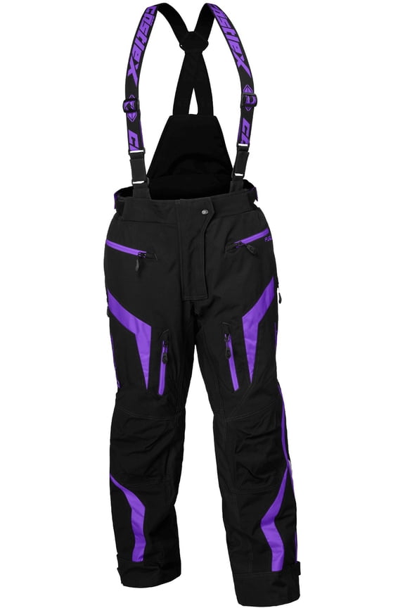 X Fuel G8 Womens Snow Pants/Bibs Black/Grape XL