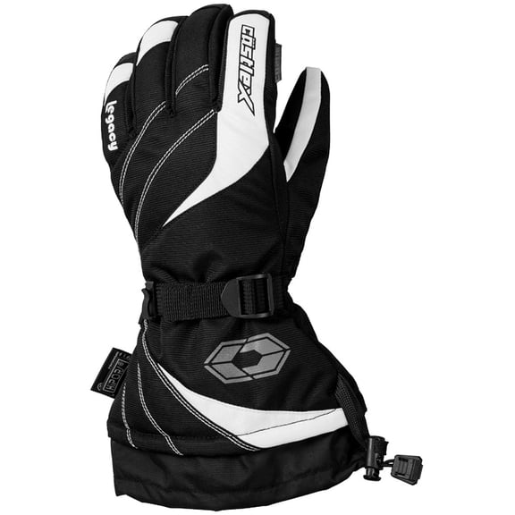 Castle X Legacy G2 Womens Snowmobile Gloves Black/White LG