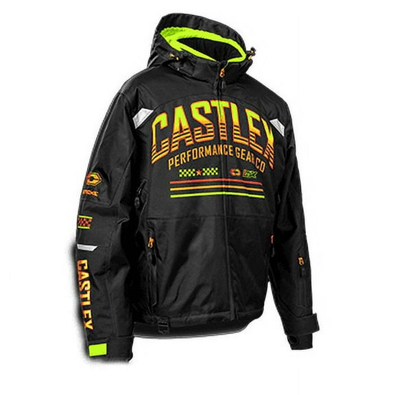 Castle X Men's Strike Jacket Black / Hi-Vis / Orange XL (2025)