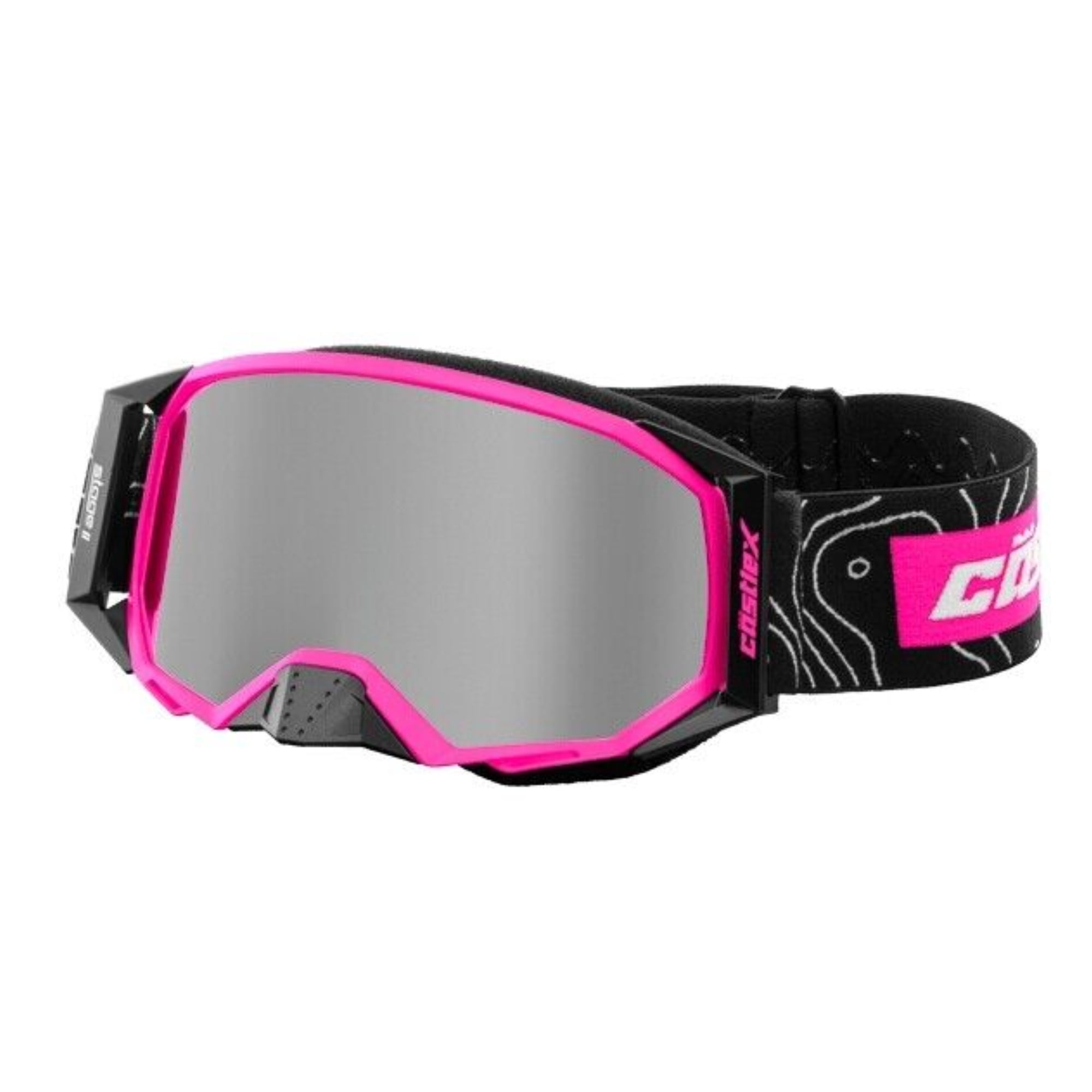 Castle X New Stage II Matte Pink-Glo Snow Goggles, 64-1828