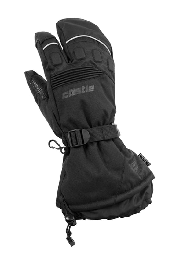 X Platform 3-Finger Womens Snowmobile Mittens Black MD