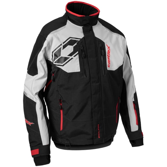 Castle X Polar G2 Mens Snow Jacket Silver/Black/Red XL