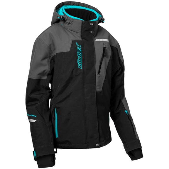 Castle X Polar G2 Womens Snow Jacket Black/Charcoal/Turquoise XS