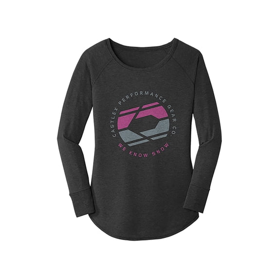 Castle X Rail Womens Long Sleeve T-Shirt Black/Pink SM