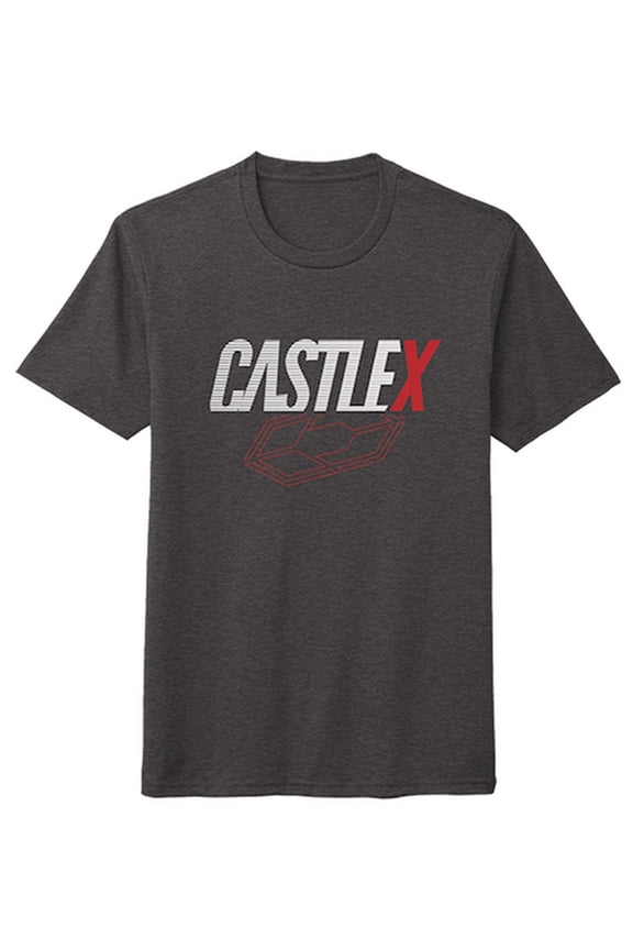 X Stride Mens Short Sleeve T-Shirt Gray/White/Red 4XL