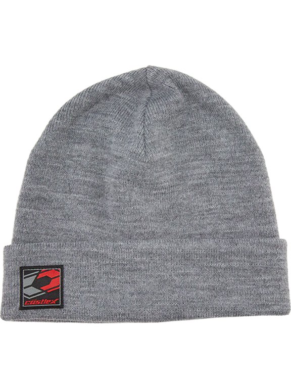 X Tag Roll-Over Beanie Hat Gray