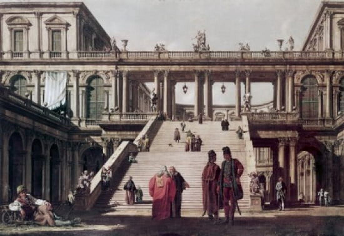 Castle Yard Canaletto (1697-1768 Italian) Canvas Art - Canaletto (18 x 24)