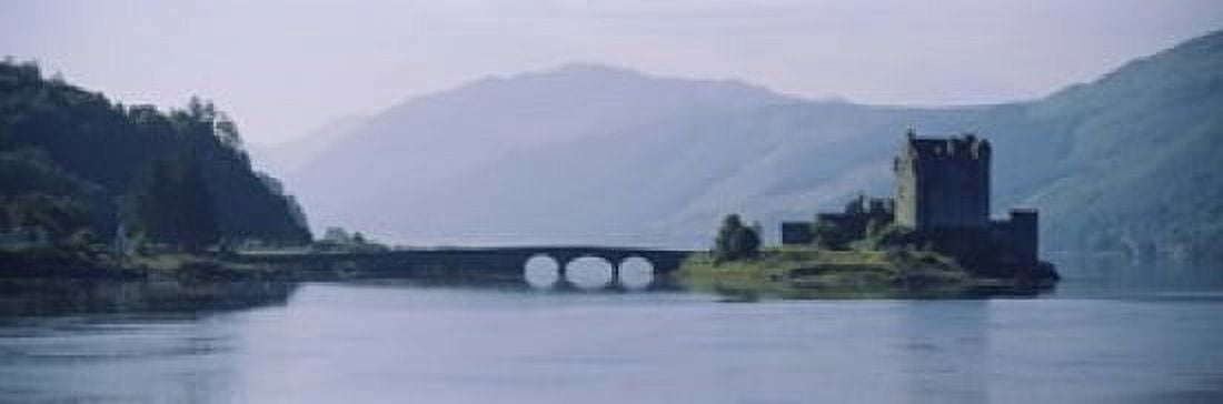 Castle at the lakeside Eilean Donan Castle Loch Duich Highlands Region Scotland Canvas Art - Panoramic Images (18 x 6)