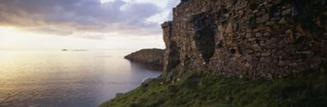 Castle at the waterfront Duntulm Castle Isle Of Skye Scotland Canvas Art - Panoramic Images (18 x 6)