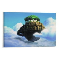 Castle in The Sky Poster Anime Home Decor Poster Wall Art Hanging Picture Print Bedroom Decorative Painting Posters Room Aesthetic 12x18inch(30x45cm)