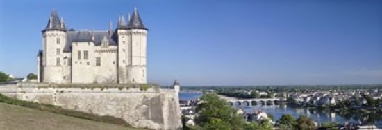 Castle in a town Chateau de Samur Saumur Maine-Et-Loire Loire Valley Pays-De-La-Loire Centre Region France Canvas Art - Panoramic Images (36 x 13)