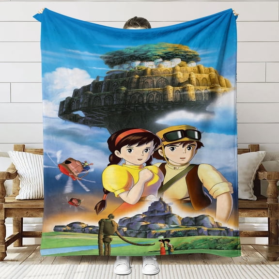 Castle in the Sky Throw Blanket Gifts for Fans Lover Girls Boys Women Present Hoodie Him Bed 30"x40"