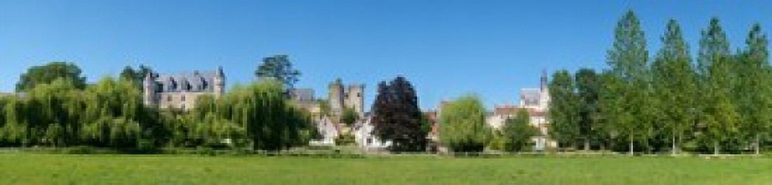 Castle on a hill Chateau De Montresor Montresor Indre-Et-Loire Pays-De-La-Loire Touraine France Canvas Art - Panoramic Images (20 x 5)