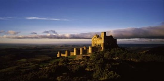 Castle on a hill Loarre Castle Huesca Aragon Spain Canvas Art - Panoramic Images (24 x 12)