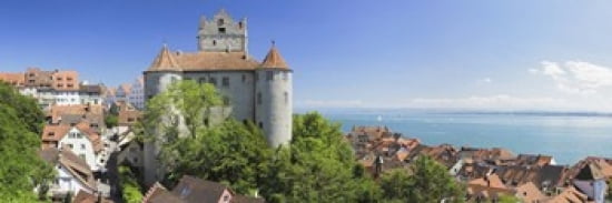 Castle on a hill Meersburg Castle Lake Constance Baden-Wurttemberg Germany Canvas Art - Panoramic Images (36 x 12)