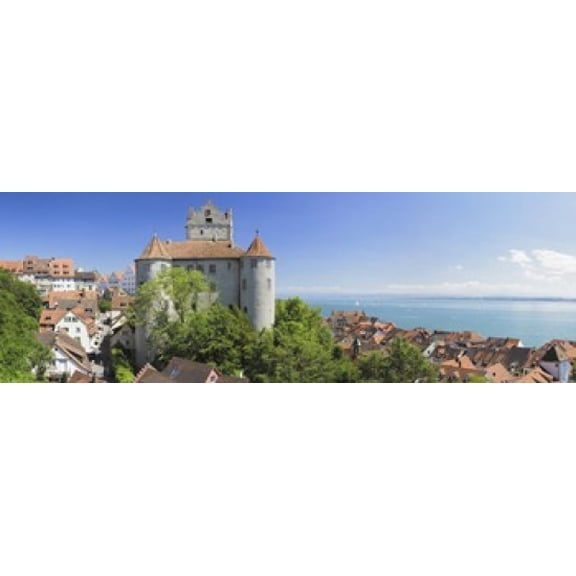 Castle on a hill Meersburg Castle Lake Constance Baden-Wurttemberg Germany Canvas Art - Panoramic Images (36 x 12)