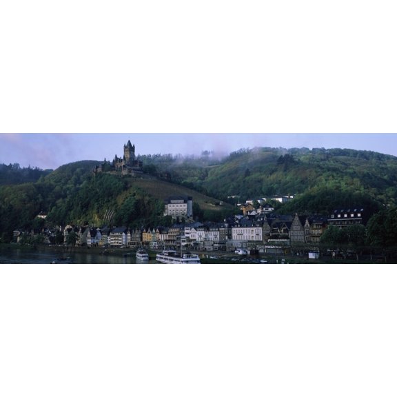 Castle on a hill Reichsburg Castle Mosel River Cochem-Zell Rhineland-Palatinate Germany Canvas Art - Panoramic Images (12 x 36)