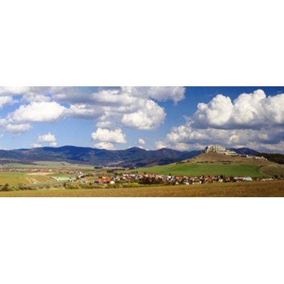 Castle on a hill Spissky Hrad Slovakia Canvas Art - Panoramic Images (30 x 12)