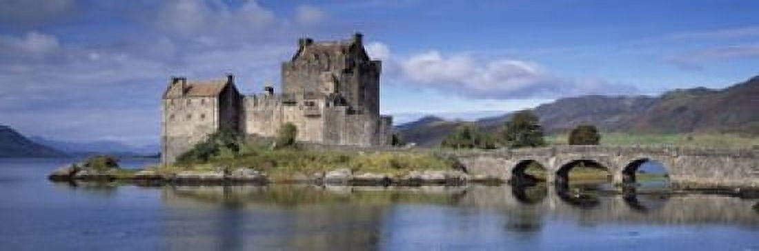 Castle on an island Eilean Donan Loch Duich Dornie Highlands Region Scotland Canvas Art - Panoramic Images (18 x 6)