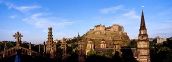 Castle viewed from St Johns Church Edinburgh Castle Edinburgh Scotland Canvas Art - Panoramic Images (36 x 13)